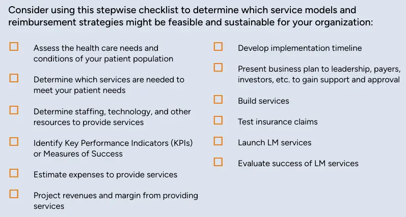 Stepwise checklist